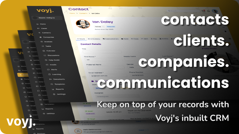 Voyj client records view — see features